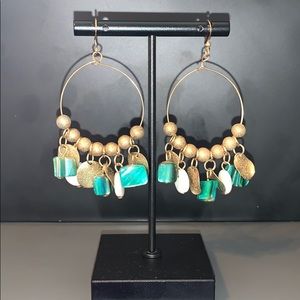 Handmade Mermaid Inspired Earrings Real Stone